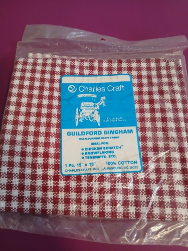 Charles Craft Guildford Gingham Red & White Fabric