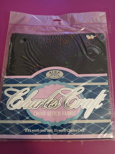Charles Craft 14 Count Black Aida Fabric