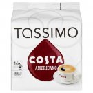 TASSIMO Costa Americano Coffee 16 T DISCs Pods Pack of 5, Total 80 Drinks NEW