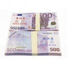 A Lot of 100 Pieces  Banktells' 500 Euro Training Banknotes Paper Money
