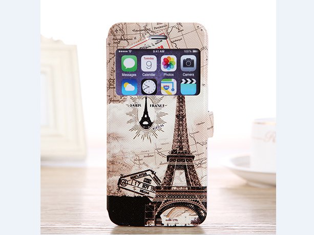 Eiffel tower iPhone 6 folio case, romantic paris style iPhone 6 eiffel case, iphone 6 mobile case