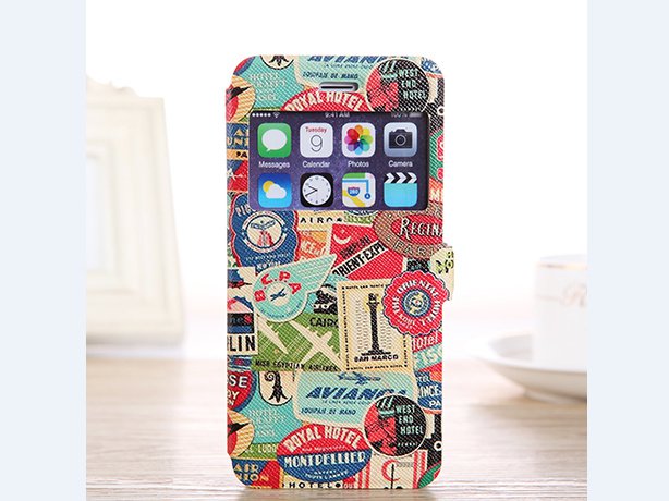 Paris style iPhone 6 folio cover, iPhone 6 art case, iphone 6 cell phone case, iphone 6 flip case