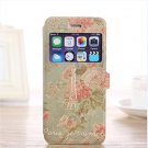 Unique iPhone 6 phone case floral eiffel iPhone 6 flower case romantic  iPhone 6 flip case