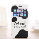 Art milk cow print iPhone 6 wallet case with card slot, iPhone 6 cover, iphone 6 protective case