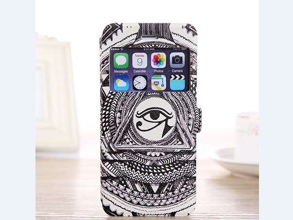 Unique iPhone 6 flip case triangle eye iPhone 6 unique case, iphone 6 protective case