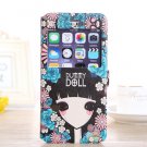 Dummy doll iPhone 6 plus cartoon case with card slot, unique cartoon iPhone 6 plus flower case