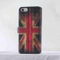 Iphone 5s printed case iphone 5 leather case vintage british flag iphone 5 cover, iphone 5s case