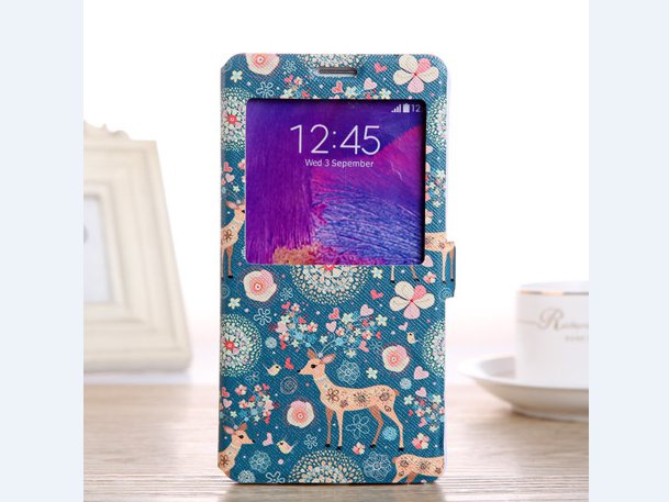 Kawaii deer Samsung galaxy note 4 case, samsung note 4 animal case animal printed