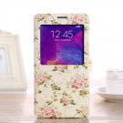 Samsung galaxy note 4 flowers case elegant flower pattern Samsung NOTE 4 leather case