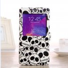 Cool skull printed Samsung note 4 cover unique skeleton Samsung galaxy NOTE 4 stand case