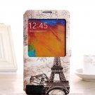 Paris Eiffel pattern Samsung galaxy note 3 case romantic tower Samsung NOTE 3 flip case