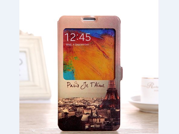 Elegant Samsung note 3 tower case romantic style Samsung galaxy note 3 leather case