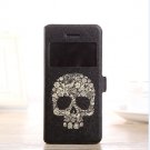 Cool skull printed iphone 5c cover unique skeleton iphone 5c case iphone 5c flip case, iphone 5c