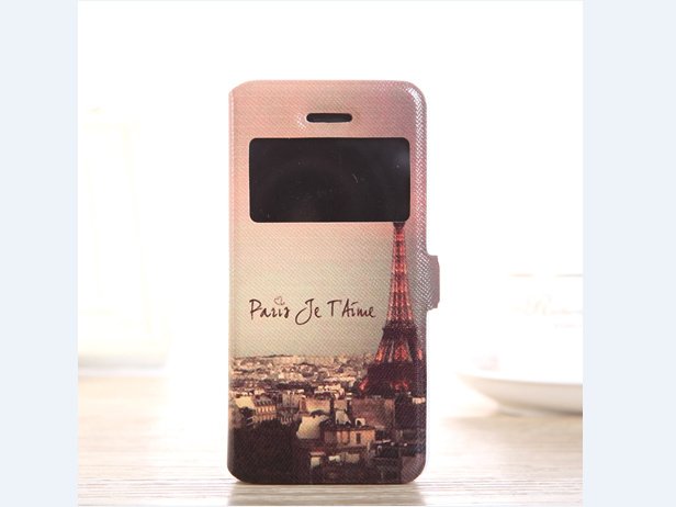 Romantic Eiffel iphone 5c protective case iphone 5c art case, evening Eiffel tower iphone 5c folio