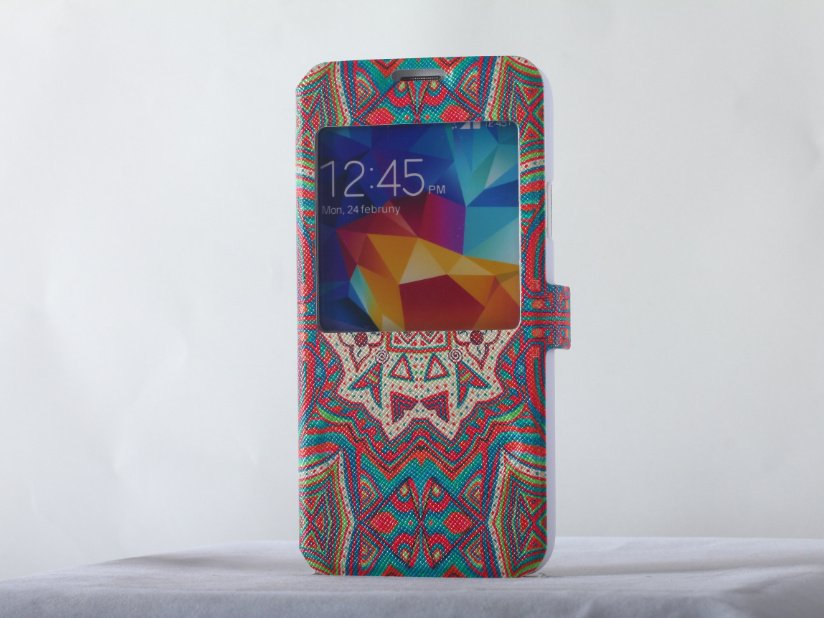 Samsung galaxy s5 folio case tribal totem Samsung s5 flip cover unique cell phone case