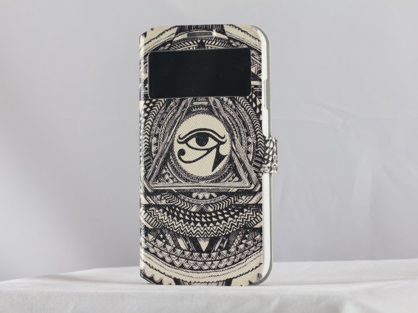 Samsung galaxy s4 unique case art triangle eye Samsung galaxy s4 flip case