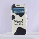 Milk cow print Samsung s3 wallet case unique cartoon Samsung galaxy S3 flip case