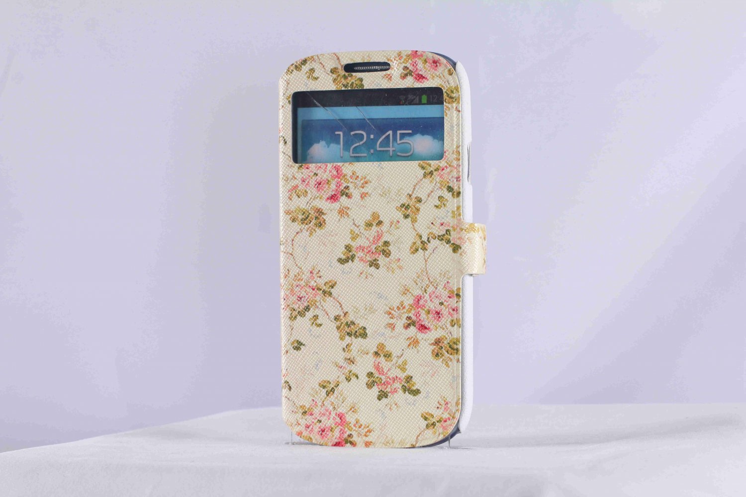 Samsung galaxy s3 flowers case elegant flower pattern Samsung S3 leather case