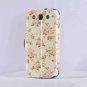 Samsung galaxy s3 flowers case elegant flower pattern Samsung S3 leather case