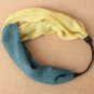 color contrast headband with twist, unique two colors workout turban band for head,