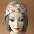 Pop fashion floral stretchy hair band hair rope, colorful flower pattern chiffon head wrap band
