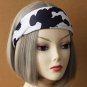 head wrap turban, unique milk cow print band workout hair covering
