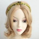 yoga headband for women, soft cotton leopard print workout hair band with knot, solid turban