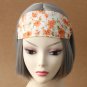 floral chiffon head wrap turban, broad hair rope band for girls, flower pattern headbands