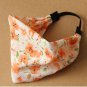 floral chiffon head wrap turban, broad hair rope band for girls, flower pattern headbands