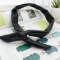 rabbit ear headband in PU leather, solid black twist head band, knot rabbit ears turban headbands