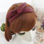 PU leather rabbit ear hard head wrap, twisted turban hair band, rabbit ears headbands