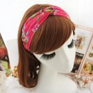 pretty peach twisted headbands for lady,girls yoga hair band with knot, elastic head wrap turban