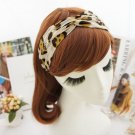 wild leopard print twist hair bands for women, ladys’ workout hair rope turban