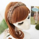 snake print headbands, girls yoga workout hair band with twist, silk like head band