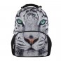 3D Adult Backpack White Tiger
