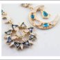 Sun Moon and Stars gold pearl earrings