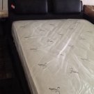 Black Leather Platform Bed