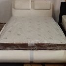White Leather Platform Bed