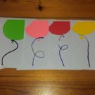 5 pack Balloon Birthday Cards