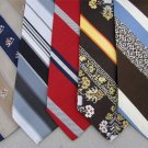 Vtg 5 Custom Cravatieur  Damon Wembley Chadwick Striped Texture 70s Neck Tie Lot