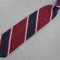 VTG Snapper Stripe Texture Red Blue Houndstooth Clipon Clip-On 60s  Neck Tie V-4