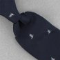 Vtg Rare Chadwick Navy Flying Duck Skinny Texture 60s 70s Mens Neck Tie #V-4 EVC