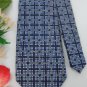 FRATELLI ITALY BLUE BEIGE CHECKER WOVEN Neck Tie Men Designer Tie EUC