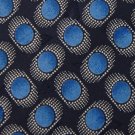 LDM ITALY BLUE GRAY OVAL PATTERN SILK MEN NECK TIE Men Designer Tie EUC