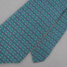 Jos A Bank Geometric Green Silk Dress Shirt Tie Red Neck Tie Men Designer EUC