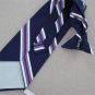 Vtg Anonymous Blue Red Stripe Clipon Clip-On Regimental 60s 70s Men Neck Tie V-4