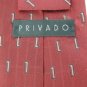 #1A PRIVADO RECTANGLE MAROON SILVER SILK WOVEN MEN NECK TIE