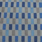 RAFAEL STRIPE WOVEN BLUE GREY SILK Men Neck Tie Men Designer Tie EUC