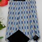 RAFAEL STRIPE WOVEN BLUE GREY SILK Men Neck Tie Men Designer Tie EUC