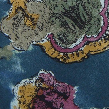 GALLIS SPAIN SeaGreen PURPLE FLORAL SILK MEN NECK TIE Men Designer Tie EUC